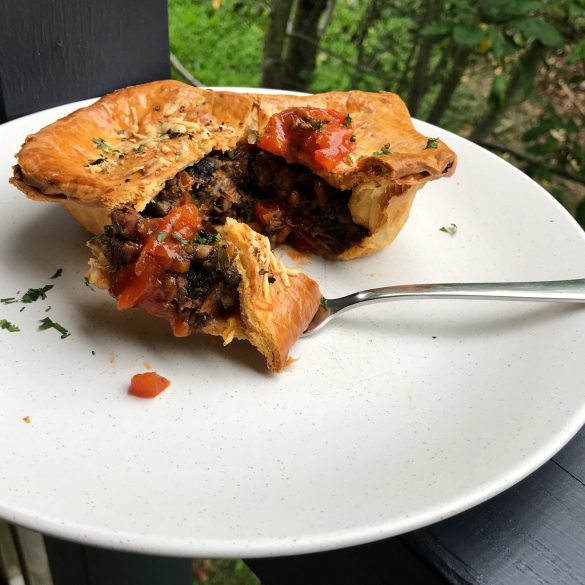 Leftover Roast Lamb, Bacon Mushroom Pies