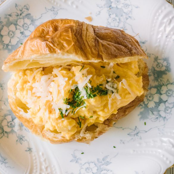 Scrambled egg croissants